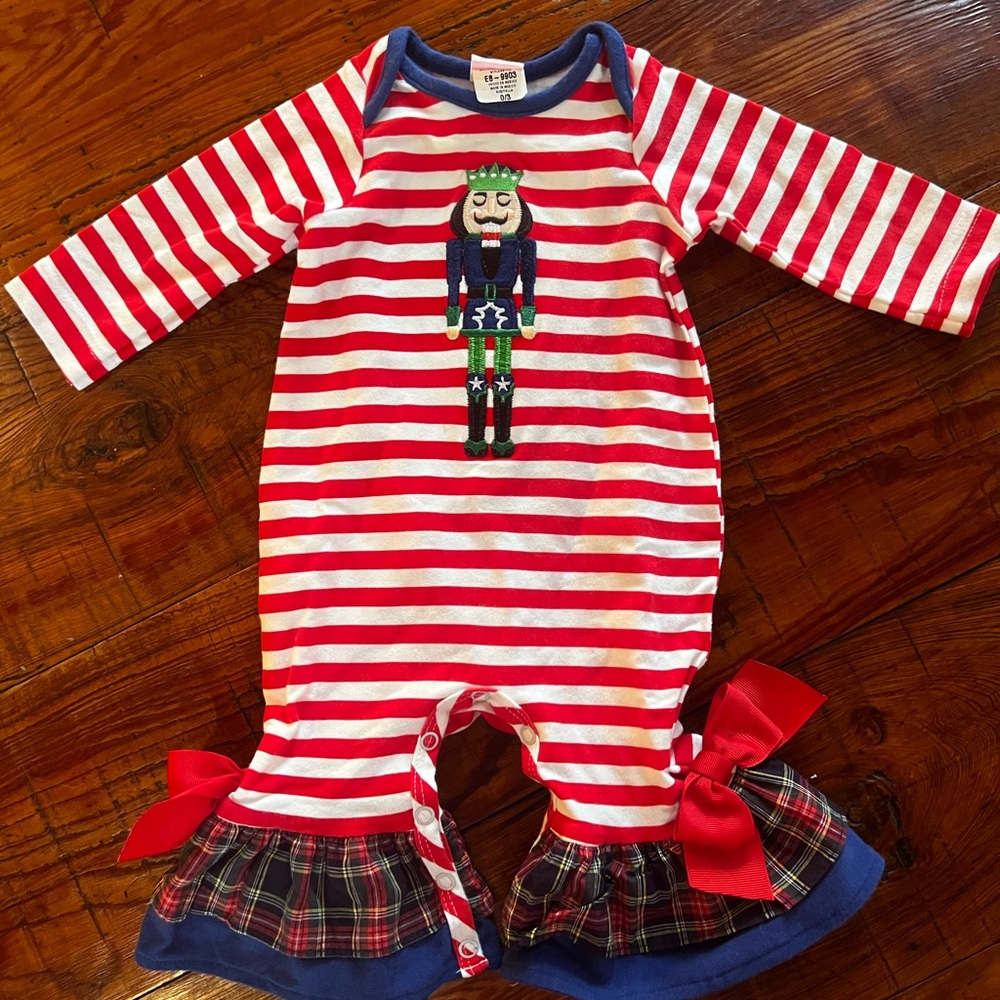 Ricrac and Ruffle Nutcracker Christmas outfit